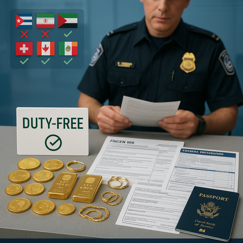 import duty on gold in USA